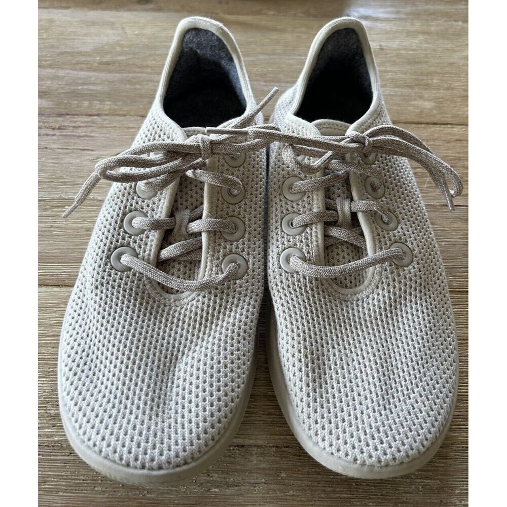 Allbirds Shoes Womens Size 8 Tree Runners Comfort Lace Up Sneakers Cream Beige